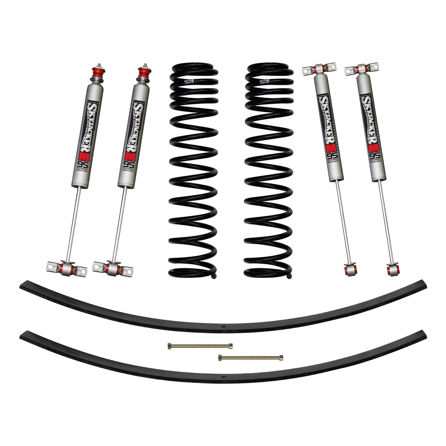 3 Inch Suspension Lift Kit 84-01 Cherokee XJ W/Front Dual Rate Long Travel Coil Springs Rear Add A Leafs Skyjacker-1