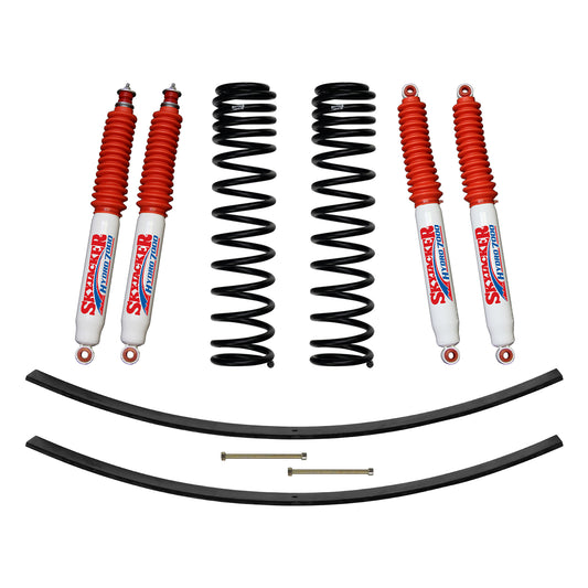3 Inch Suspension Lift Kit 86-92 Comanche MJ W/Front Dual Rate Long Travel Coil Springs Rear Add A Leafs Skyjacker-1