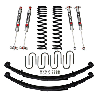 3 Inch Suspension Lift System 84-01 Cherokee XJ W/Front Dual Rate Long Travel Coil Springs Rear U-bolts Rear Leaf Springs Skyjacker