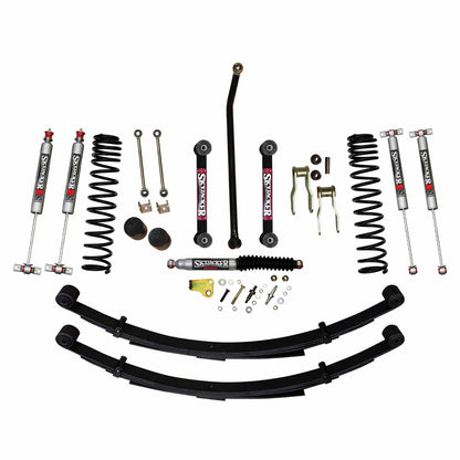 4.5 Inch Suspension Lift Sys 84-01 Cherokee XJ W/Front Dual Rate Long Travel Coil Springs Front Bump Stop Spacers Skyjacker