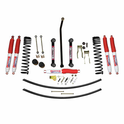 4.5 Inch Suspension Lift Kit 86-92 Comanche MJ W/Front Dual Rate Long Travel Coil Springs Front Bump Stop Spacers Skyjacker-2