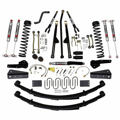 8 In Lift Sys 84-01 Cherokee XJ W/Front DR/LT Coil Springs Pitman Arm Bump Stop Spacers Lower and Upper Adjust Control Arms Skyjacker
