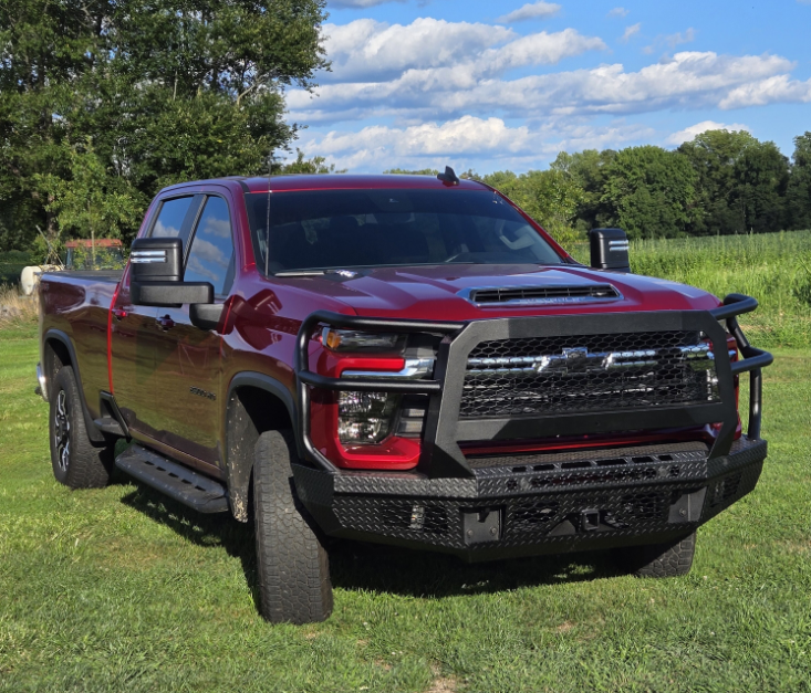 FT Front Bumper Extreme For 2024-2026 Silverado 2500/3500 HD Sensor Cutouts Fog Cutouts Receiver With Mesh Grill With Camera Harness Bodyguard Bumpers-1