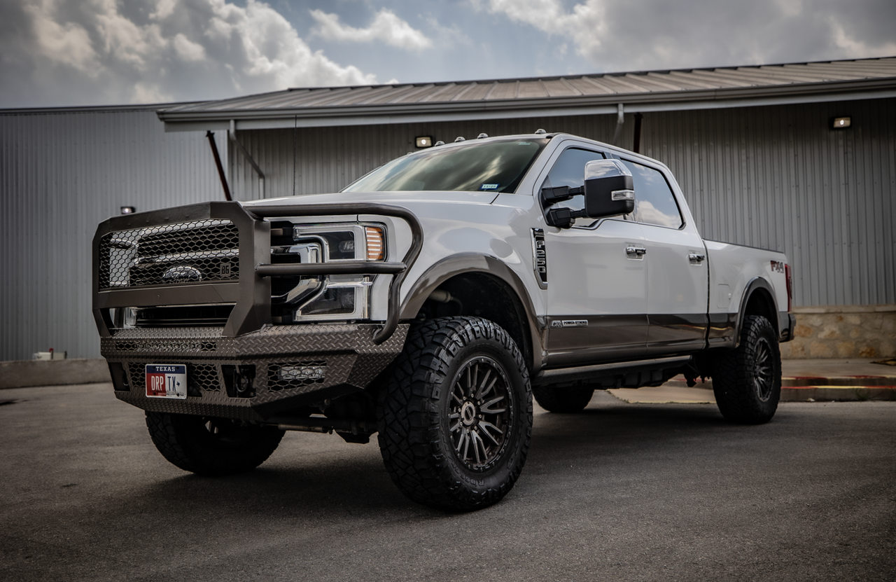 FT Front Bumper Extreme For 2017-2022 Ford F250/350 Superduty No Sensor Fog Cutouts Receiver With Mesh Grill No Camera Harness Bodyguard Bumpers-9
