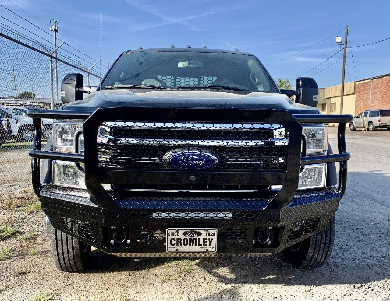 FT Front Bumper Extreme For 2017-2022 Ford F550 Superduty No Sensor Fog Cutouts Receiver With Mesh Grill With Camera Harness Fits 450/550 Fender Trim Bodyguard Bumpers-2