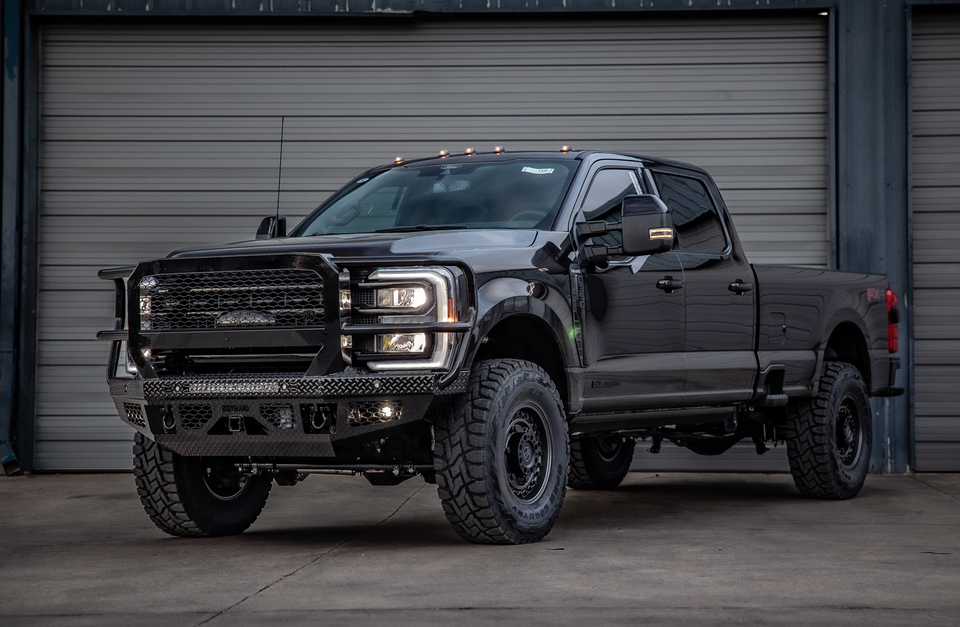 FT Front Bumper Extreme For 2023-2026 Ford F250/350 Superduty Sensor Cutouts Fog Cutouts Receiver With Mesh Grill With Camera Harness Bodyguard Bumpers-6