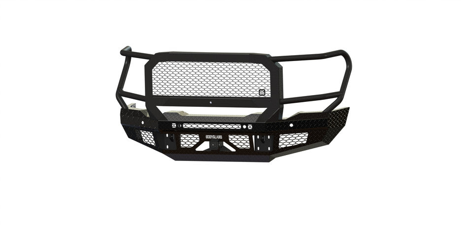 FT Front Bumper Extreme For 2020-2023 Sierra 2500/3500 HD Sensor Cutouts Fog Cutouts Receiver With Mesh Grill With Camera Harness Bodyguard Bumpers