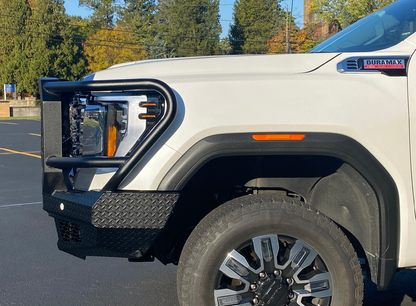 FT Front Bumper Extreme For 2024-2026 Sierra 2500/3500 HD Sensor Cutouts Fog Cutouts Receiver With Mesh Grill With Camera Harness Bodyguard Bumpers-13