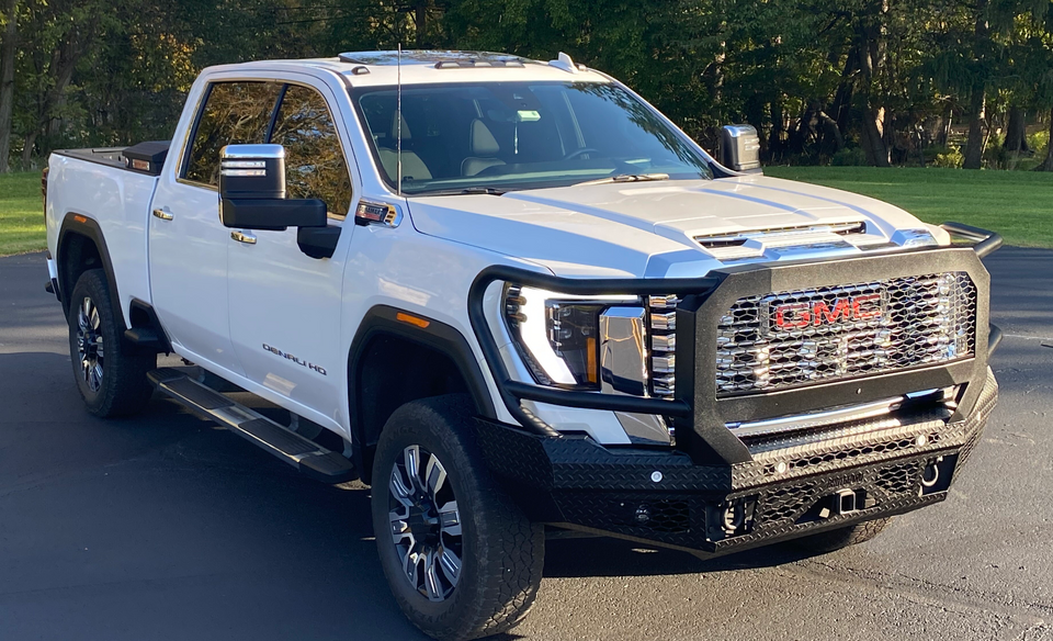 FT Front Bumper Extreme For 2024-2026 Sierra 2500/3500 HD Sensor Cutouts Fog Cutouts Receiver With Mesh Grill With Camera Harness Bodyguard Bumpers-4