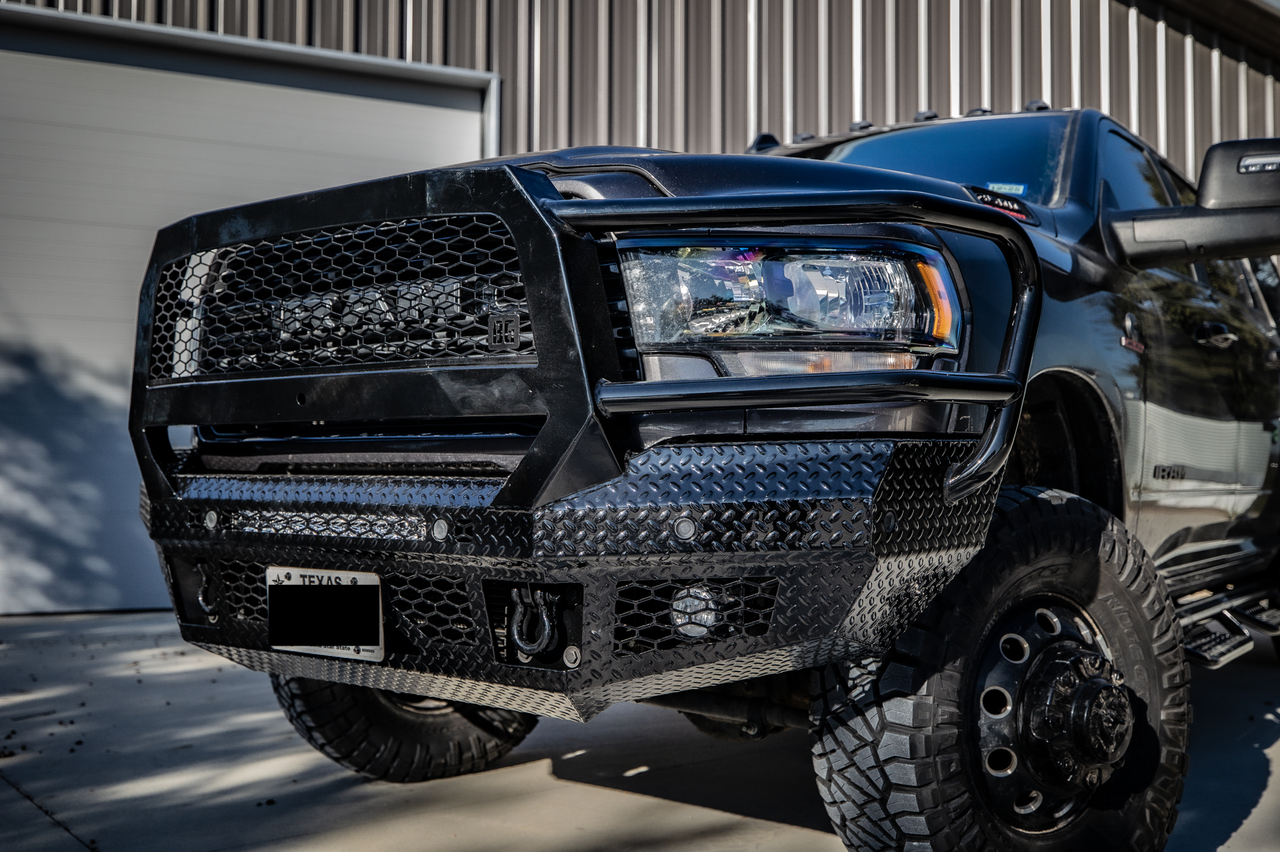 FT Front Bumper Extreme For 2019-2026 Ram 2500/3500 HD Sensor Cutouts Fog Cutouts Receiver With Mesh Grill No Camera Harness Bodyguard Bumpers-7
