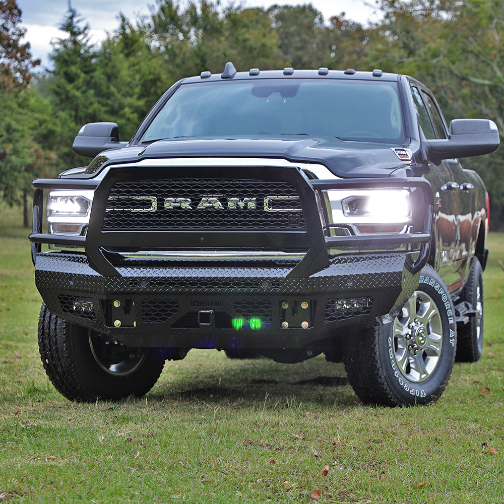 FT Front Bumper Extreme For 2019-2026 Ram 2500/3500 HD Sensor Cutouts Fog Cutouts Receiver With Mesh Grill No Camera Harness Bodyguard Bumpers-2