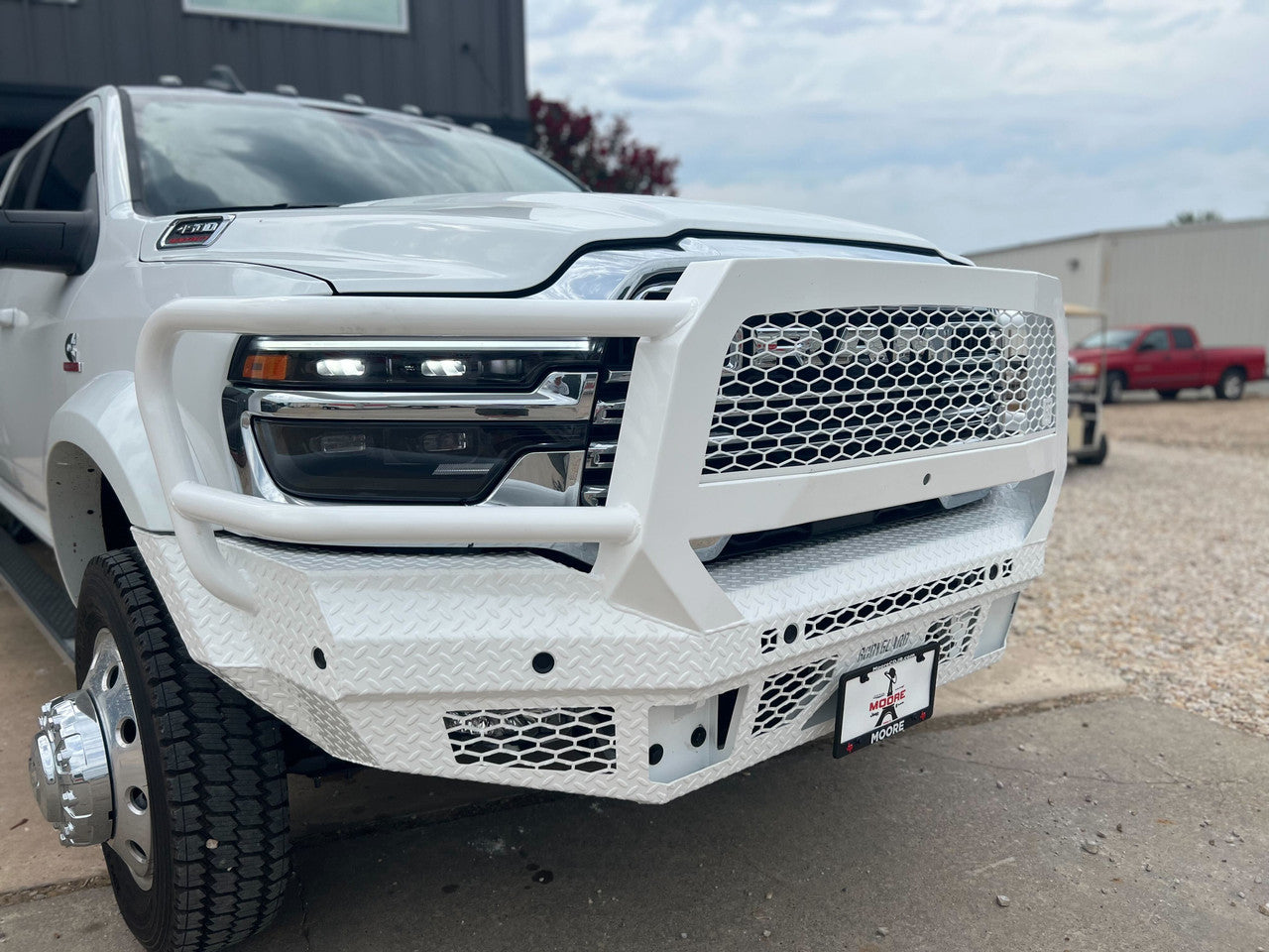 FT Front Bumper Extreme For 2019-2026 Ram 4500/5500 HD Sensor Cutouts Fog Cutouts Receiver With Mesh Grill Fits 4500/5500 Fender Flare Only Bodyguard Bumpers-8