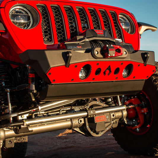 Bare Steel Nighthawk Front Bumper with Aluminum Skid for JK, JL, and JT - Bare Steel Artec Industries-1