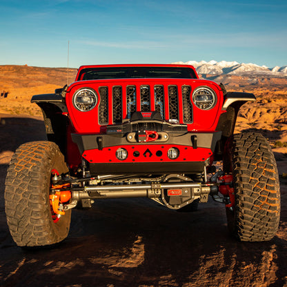 Bare Steel Nighthawk Front Bumper with Aluminum Skid for JK, JL, and JT - Bare Steel Artec Industries-5