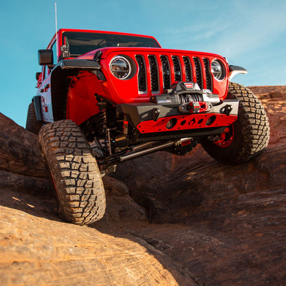 Powdercoat Nighthawk Front Bumper with Aluminum Skid for JK, JL, and JT - Black Powdercoat Artec Industries-3