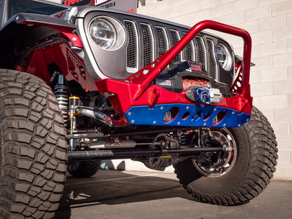 Bare Steel Nighthawk Mid-tube Stinger Front Bumper with Aluminum Skid for JK, JL, and JT - Bare Steel Artec Industries-2