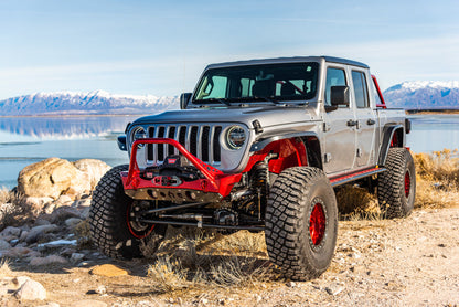 Bare Steel Nighthawk Mid-tube Stinger Front Bumper with Aluminum Skid for JK, JL, and JT - Bare Steel Artec Industries-13