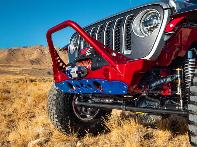 Bare Steel Nighthawk Mid-tube Stinger Front Bumper with Aluminum Skid for JK, JL, and JT - Bare Steel Artec Industries-3