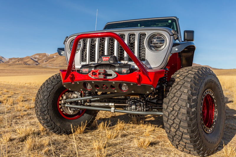 Bare Steel Nighthawk Mid-tube Stinger Front Bumper with Aluminum Skid for JK, JL, and JT - Bare Steel Artec Industries-10