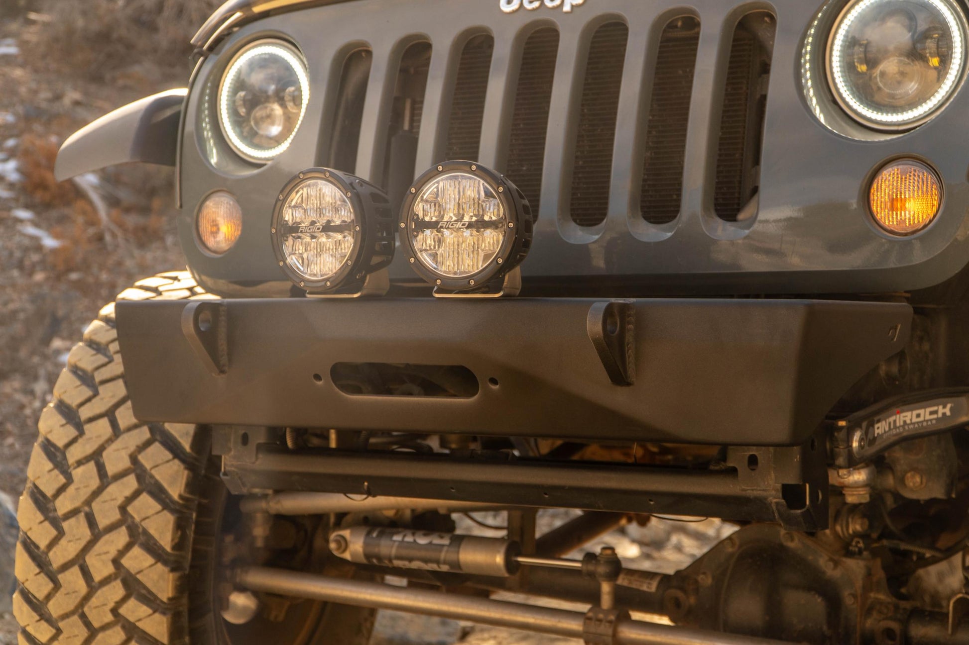 Jeep JL,JT,JK Sentinel Front Bumper - Black Powder Coat Artec Industries-3
