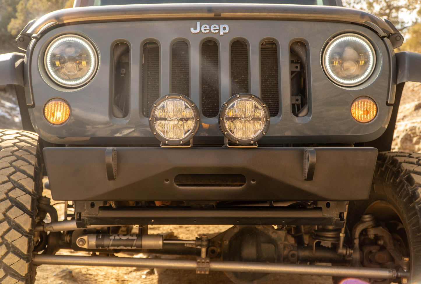 Jeep JL,JT,JK Sentinel Front Bumper - Black Powder Coat Artec Industries-5
