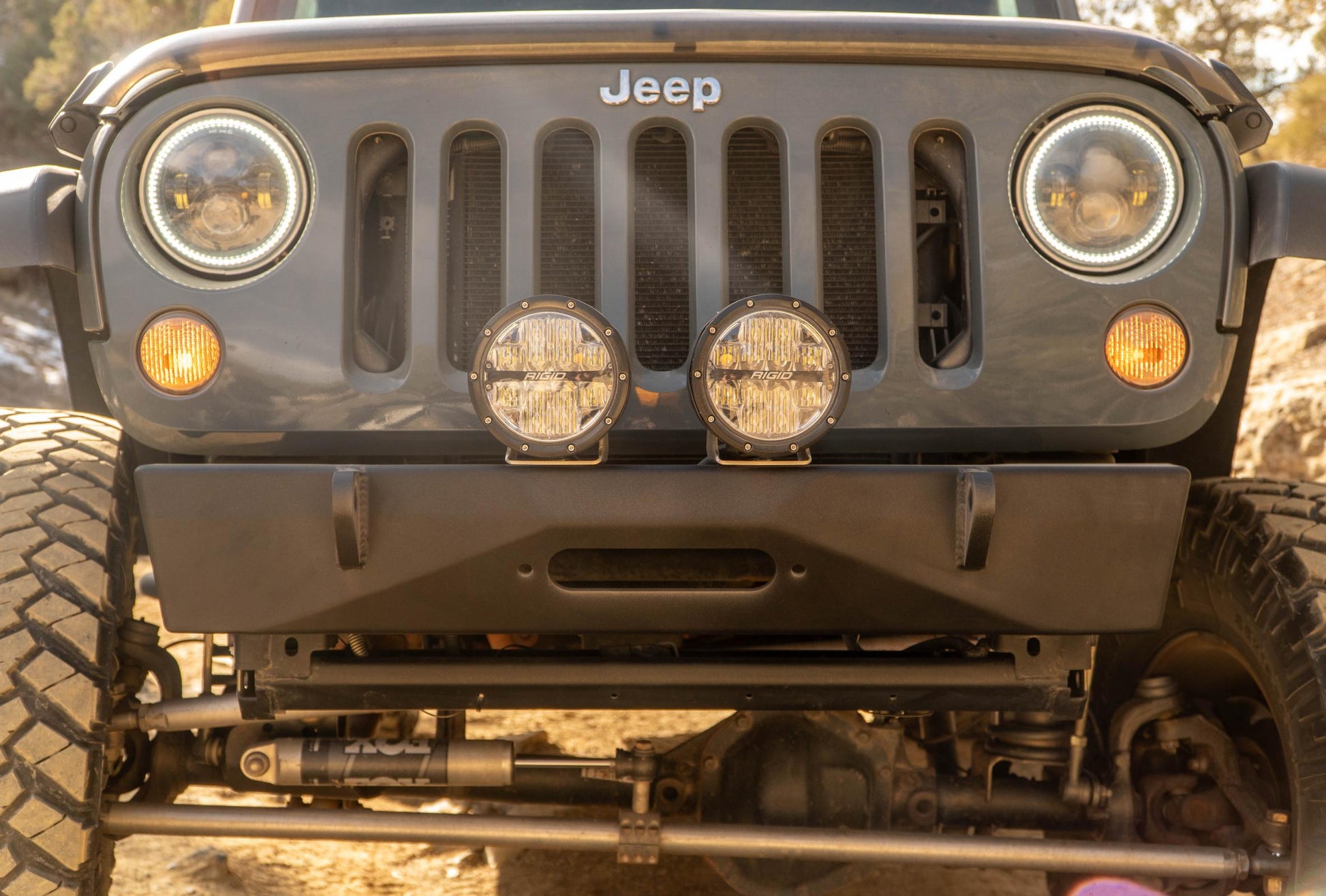 Jeep JL,JT,JK Sentinel Front Bumper - Black Powder Coat Artec Industries-5