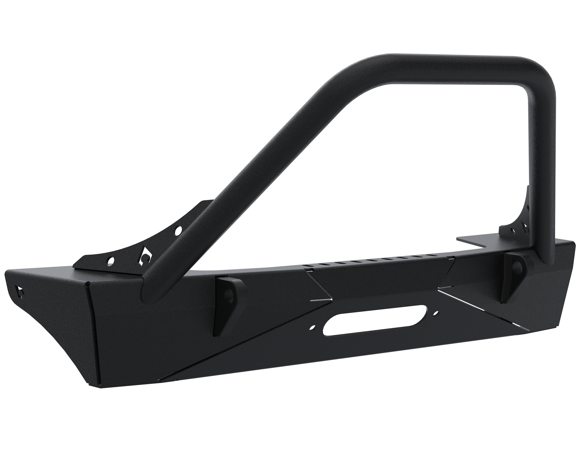 Jeep JL,JT,JK Sentinel Front Bumper with Hoop - Black Powder Coat Artec Industries