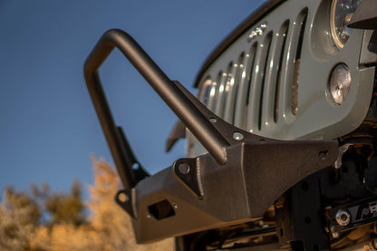 Jeep JL,JT,JK Sentinel Front Bumper with Hoop - Black Powder Coat Artec Industries-3