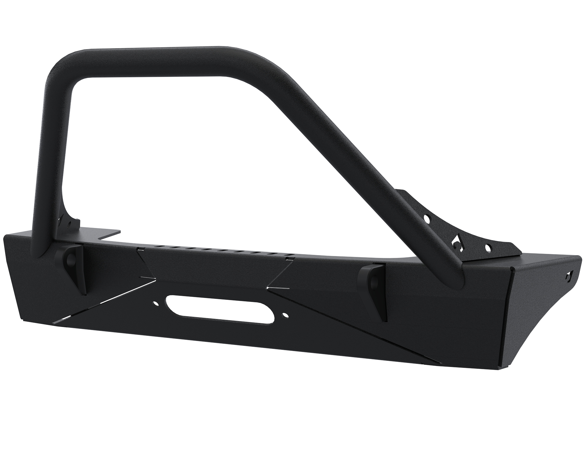 Jeep JL,JT,JK Sentinel Front Bumper with Hoop - Black Powder Coat Artec Industries-2