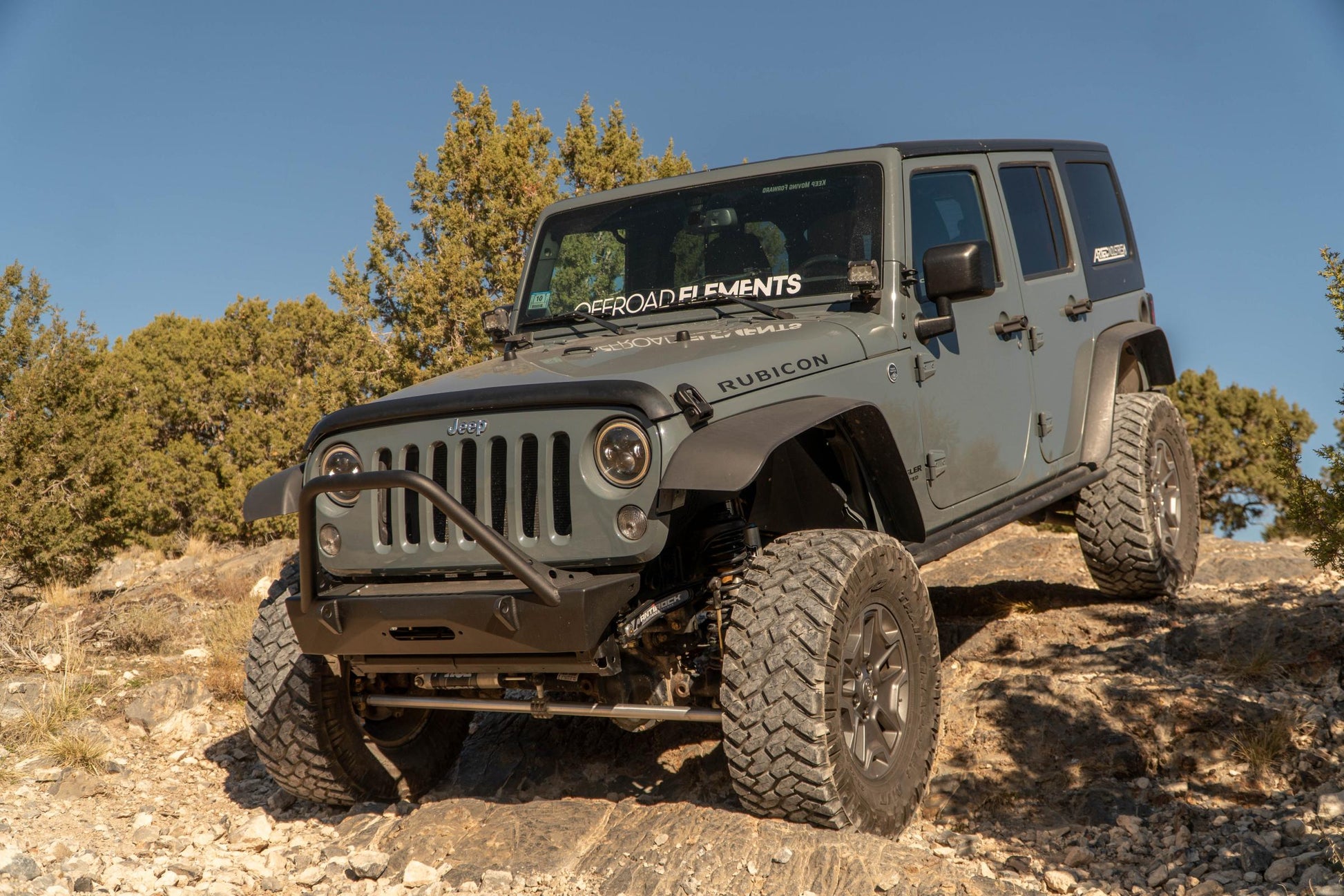 Jeep JL,JT,JK Sentinel Front Bumper with Hoop - Black Powder Coat Artec Industries-5