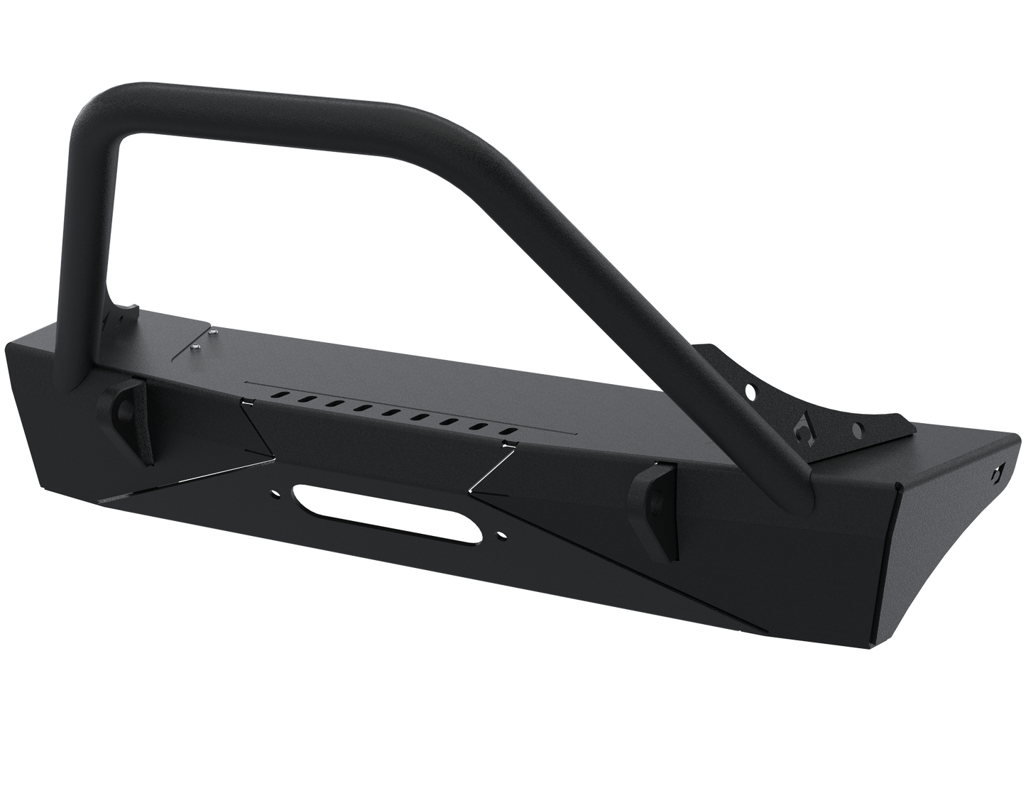 JL,JT,JK Sentinel Front Bumper No Winch Cover - Black Powder Coat Artec Industries-7
