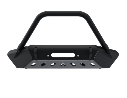 07-Up Jeep Wranger/Gladiator High Clearance Front Bumper With Hoop Powdercoat Black Steel Artec Industries