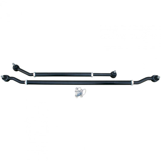 Currectlync Modular Extreme Duty Steering System 07-18 Wrangler JK Bolt-On 1 5/8 Inch Diameter Tie Rod/Drag Link HD Steering Stabilizer Shock Mounting Kit RockJock 4x4