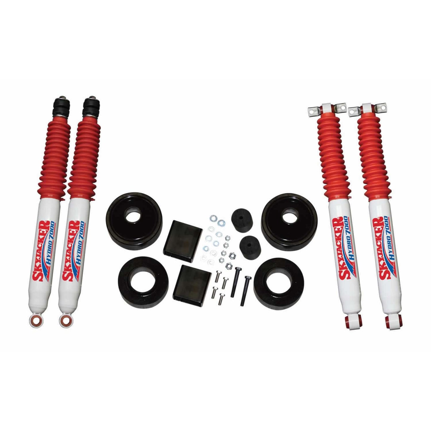 Jeep JK Lift Kit 2 Inch Lift 07-18 Wrangler JK Includes Front/Rear 2 Inch Polyurethane Coil Spring Spacers w/Bump Stop Spacers Skyjacker-1
