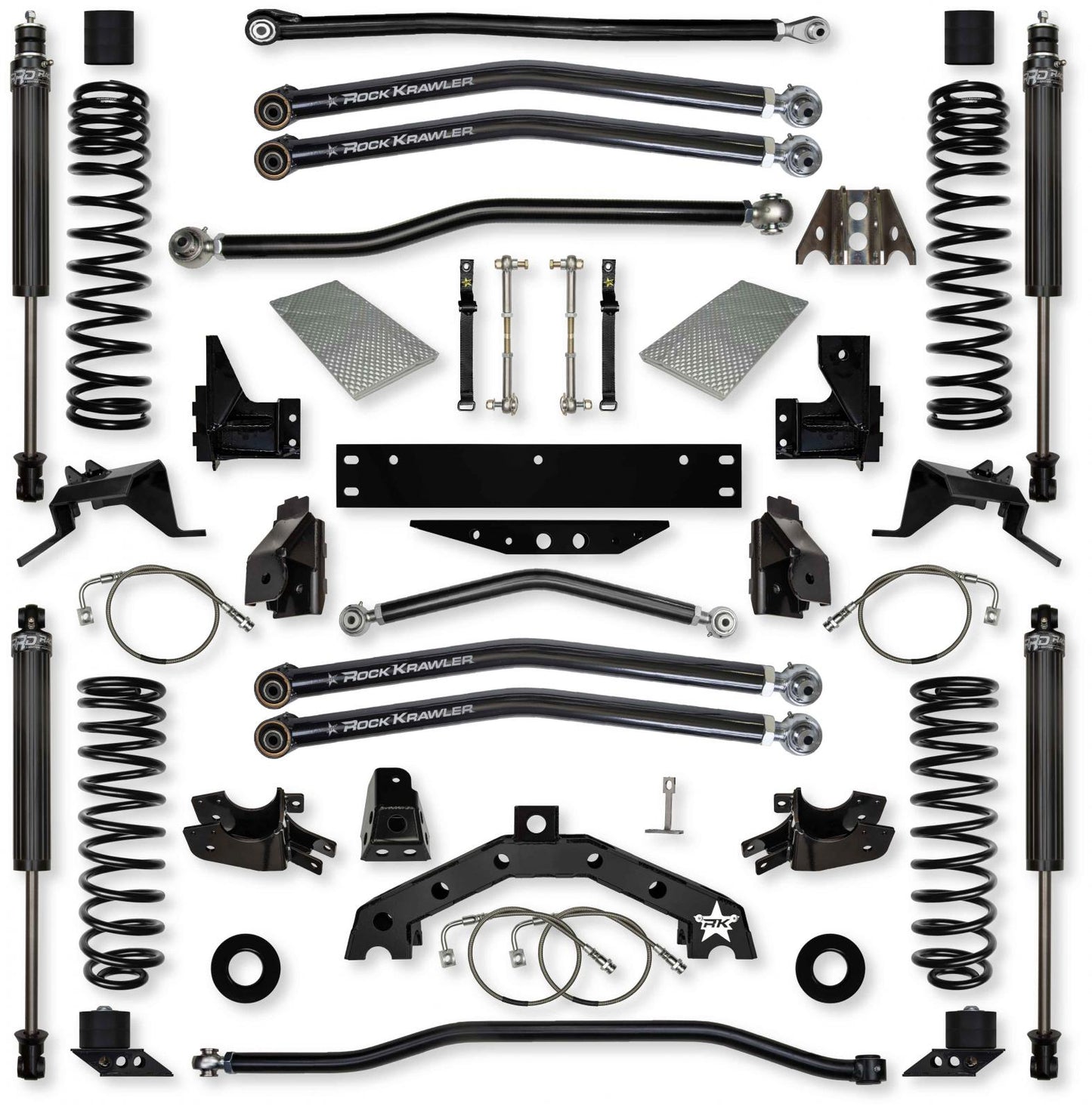 3.5 Inch X Factor X2 Long-Arm System for Jeep Wrangler Jk Rock Krawler