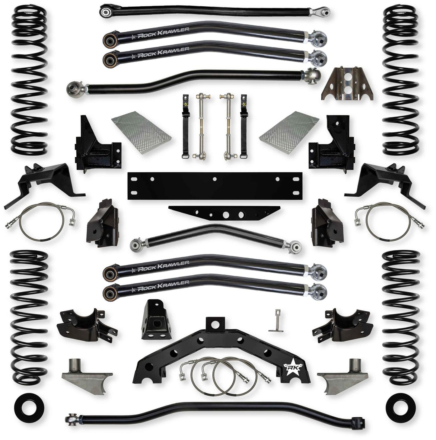 3.5 Inch X Factor X2 6 Inch Stretch Long-Arm Suspension System For Jeep Wrangler JK Rock Krawler-1