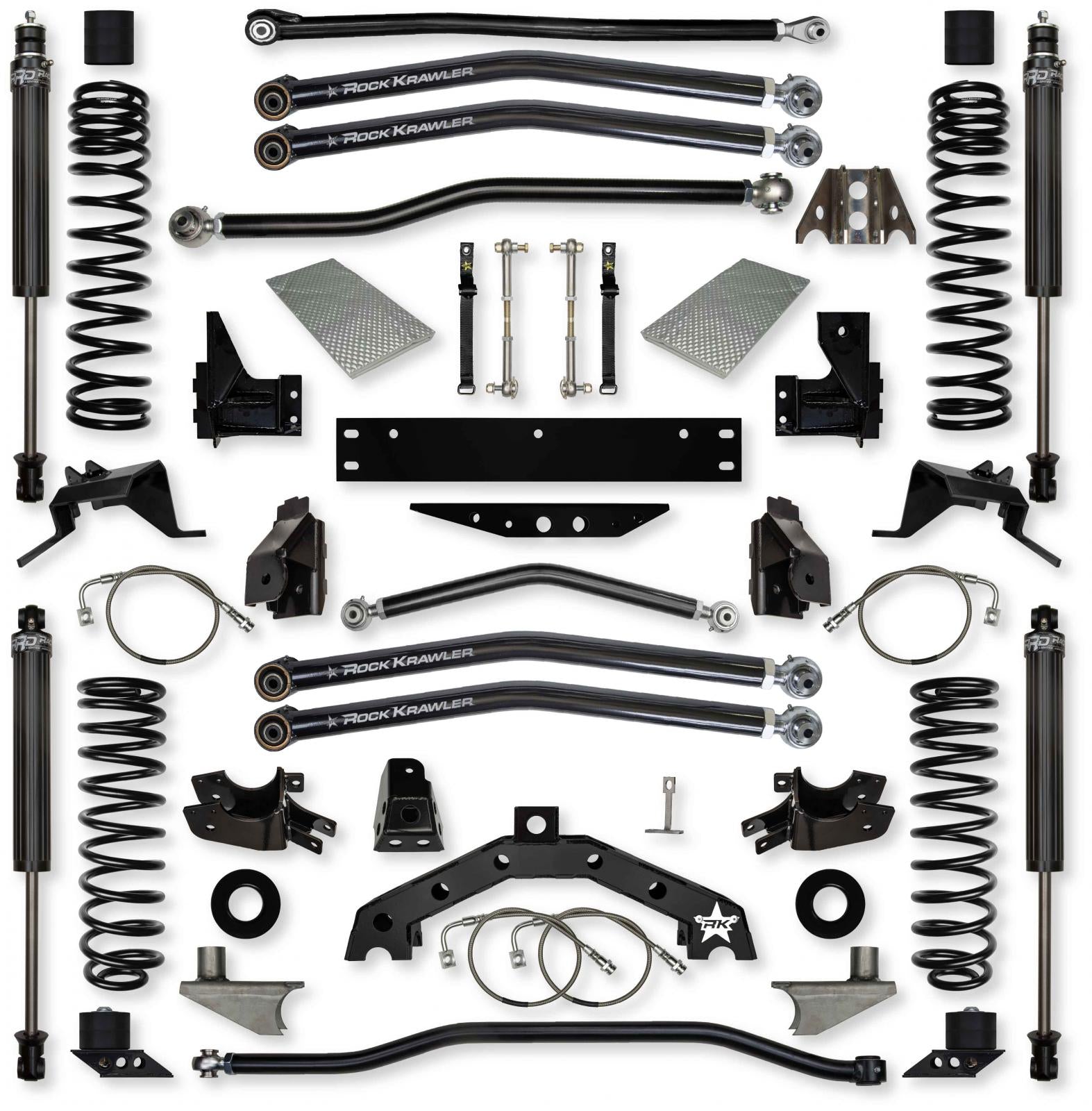 3.5 Inch X Factor X2 6 Inch Stretch Long-Arm Suspension System For Jeep Wrangler JK Rock Krawler