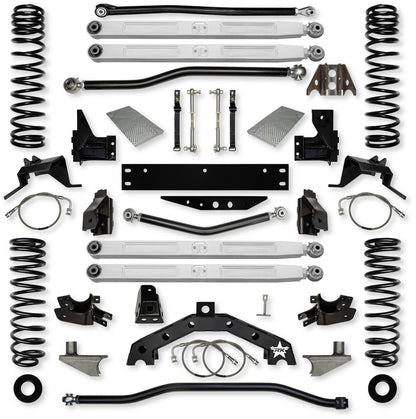 3.5 Inch X Factor X2 Pro Elite 6 Inch Stretch Long-Arm Suspension System For Jeep Wrangler JK Rock Krawler-1
