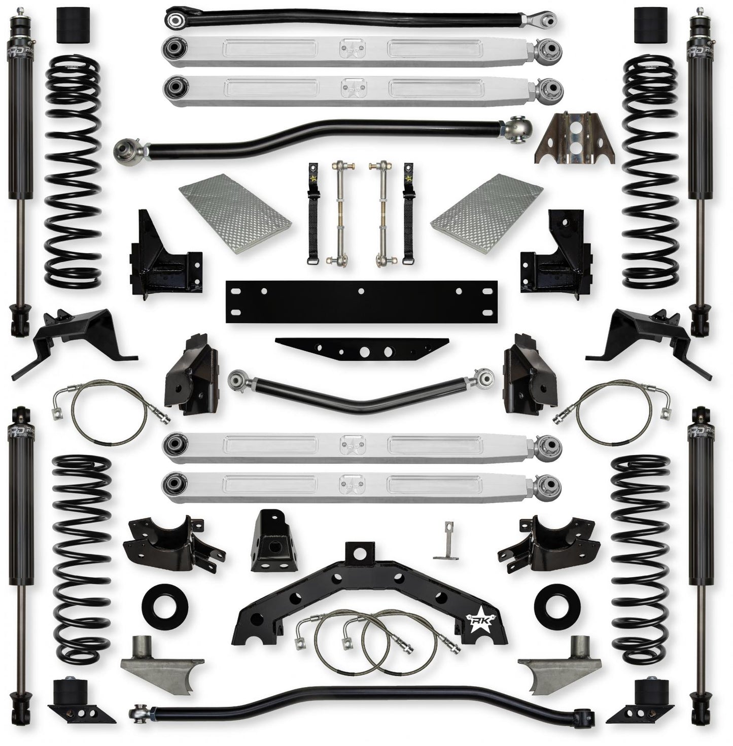 3.5 Inch X Factor X2 Pro Elite 6 Inch Stretch Long-Arm Suspension System For Jeep Wrangler JK Rock Krawler