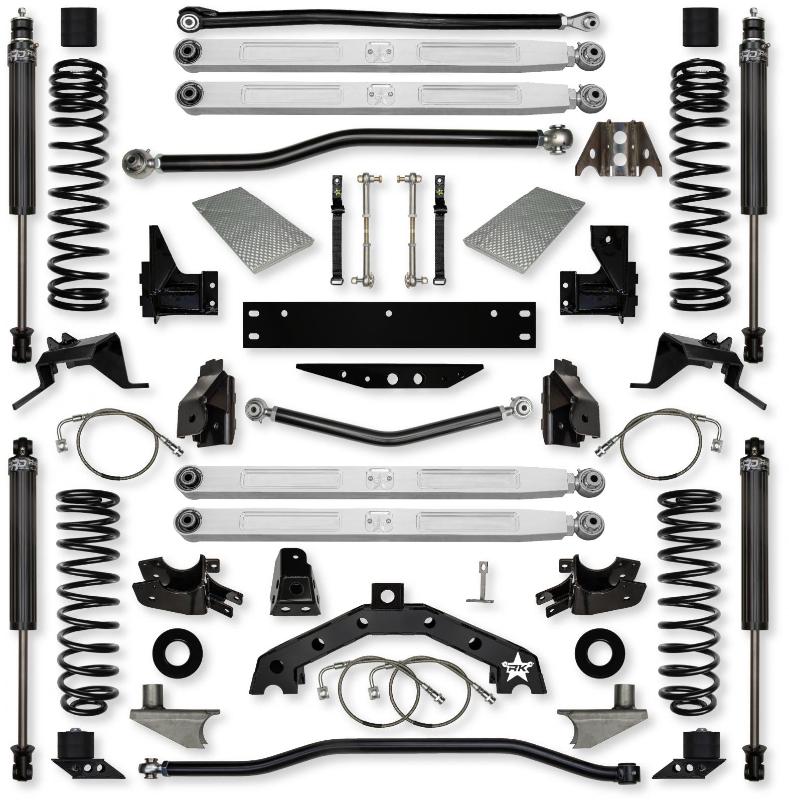 3.5 Inch X Factor X2 Pro Elite 6 Inch Stretch Long-Arm Suspension System For Jeep Wrangler JK Rock Krawler