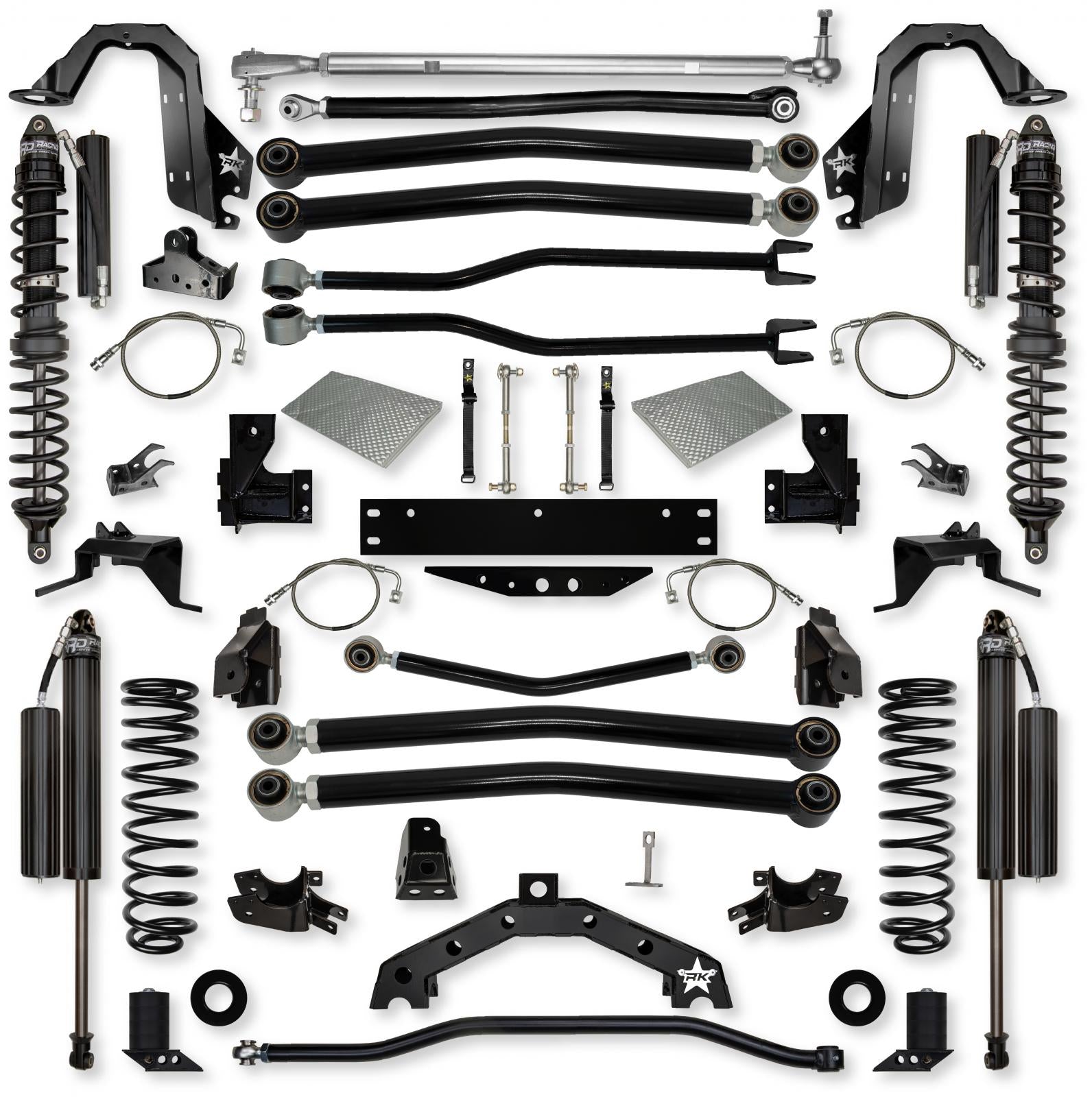 4.5 Inch Adventure X2 Coilover Long-Arm Suspension System For Jeep Wrangler JK Comp Stage 1 Rock Krawler