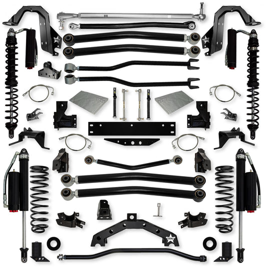 4.5 Inch Adventure X2 Coilover Long-Arm Suspension System For Jeep Wrangler JKU Stage 2 Rock Krawler