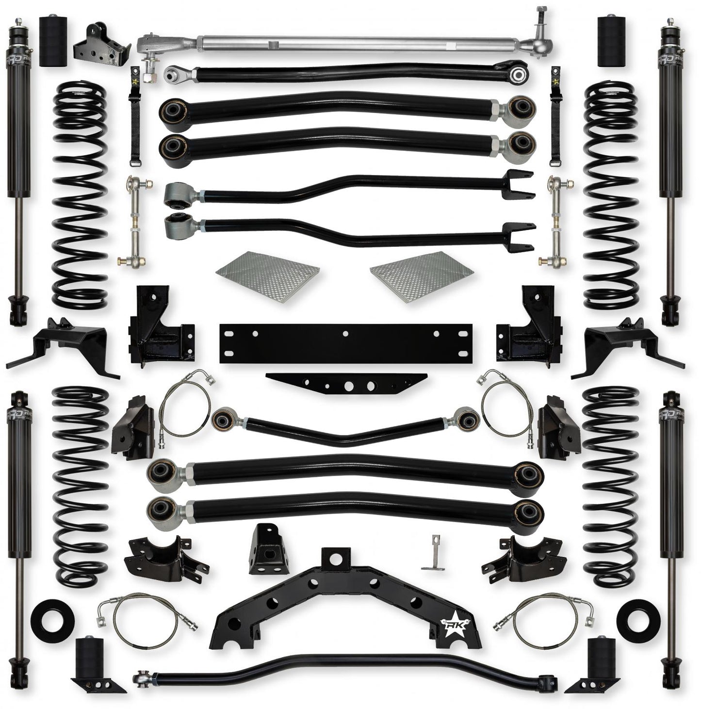 4.5 Inch Adventure X2 Long-Arm Suspension System For Jeep Wrangler JKU Rock Krawler