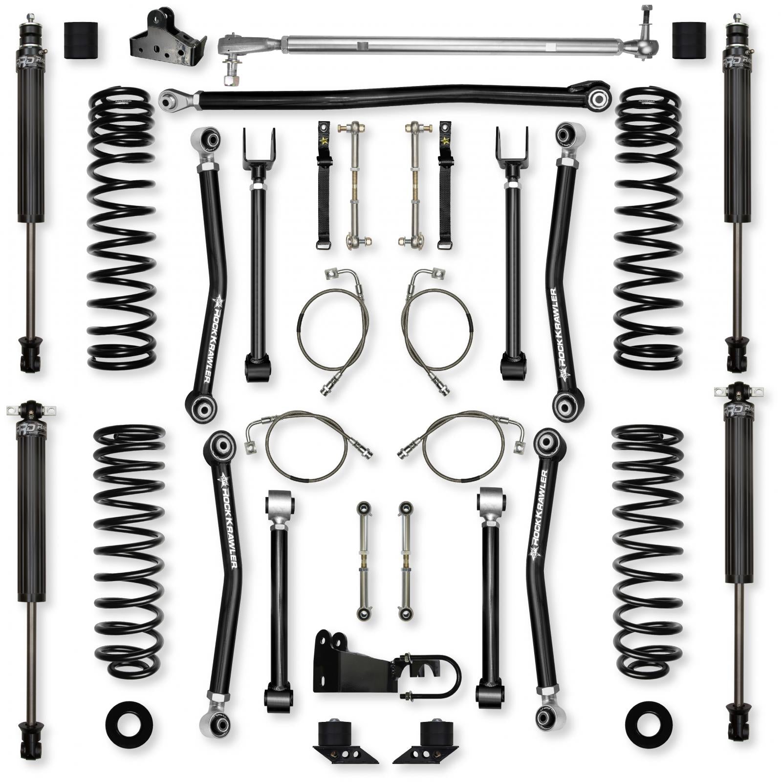 4.5 Inch Adventure X Mid-Arm Suspension System for Jeep Wrangler JK Rock Krawler