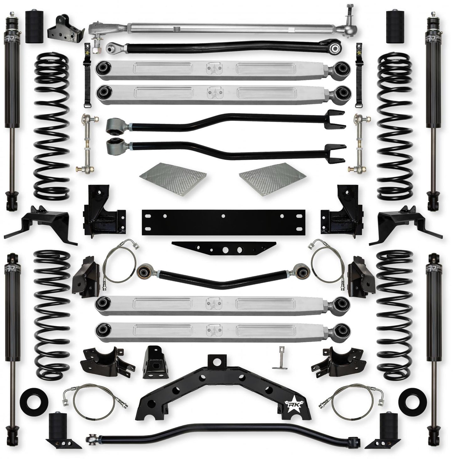 4.5 Inch Adventure X2 Pro Elite Long-Arm Suspension System For Jeep Wrangler JK Rock Krawler
