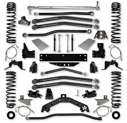 4.5 Inch X-Factor X2 Rear 6 Inch Stretch Long-Arm Suspension System for Jeep Wrangler JK Rock Krawler-1
