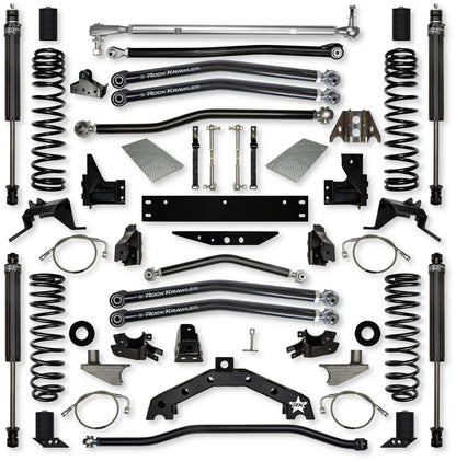 4.5 Inch X-Factor X2 Rear 6 Inch Stretch Long-Arm Suspension System for Jeep Wrangler JK Rock Krawler
