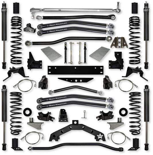 4.5 Inch X-Factor X2 Rear 6 Inch Stretch Long-Arm Suspension System for Jeep Wrangler JK Rock Krawler