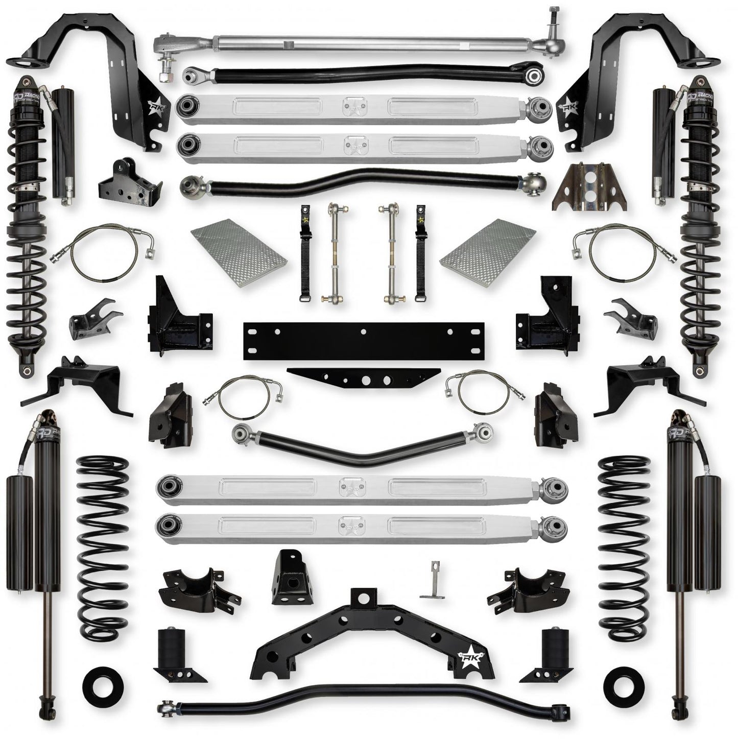 4.5 Inch X-Factor X2 Pro Elite Coilover Long-Arm Suspension System for Jeep Wrangler JK Comp Stage 1 Rock Krawler