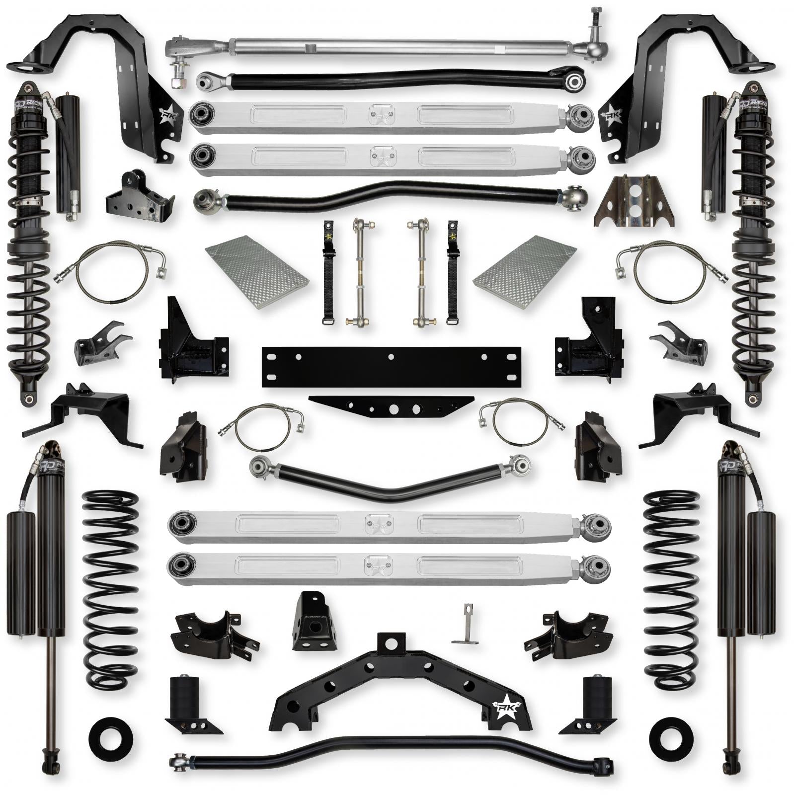 4.5 Inch X-Factor X2 Pro Elite Coilover Long-Arm Suspension System for Jeep Wrangler JK Comp Stage 1 Rock Krawler